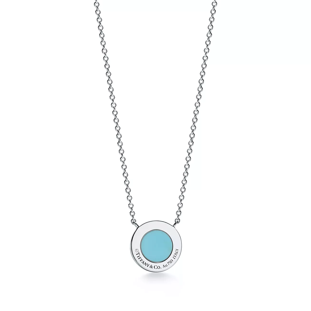 Diamond and Turquoise Circle Pendant